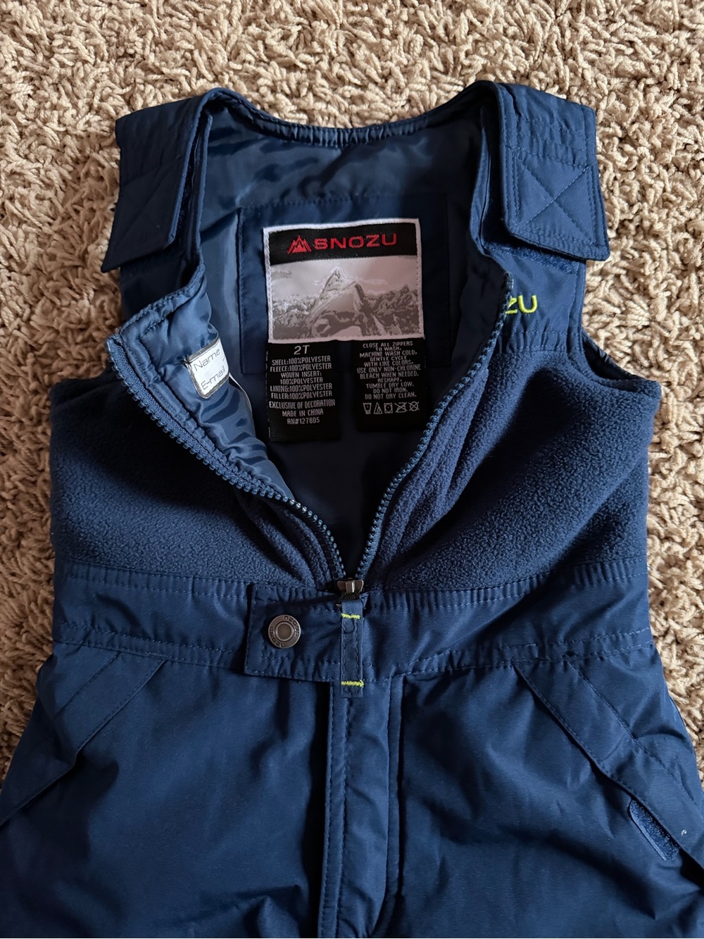 Snozu Toddler Snow Bib Pants – Size 2T - Picture 3 of 3